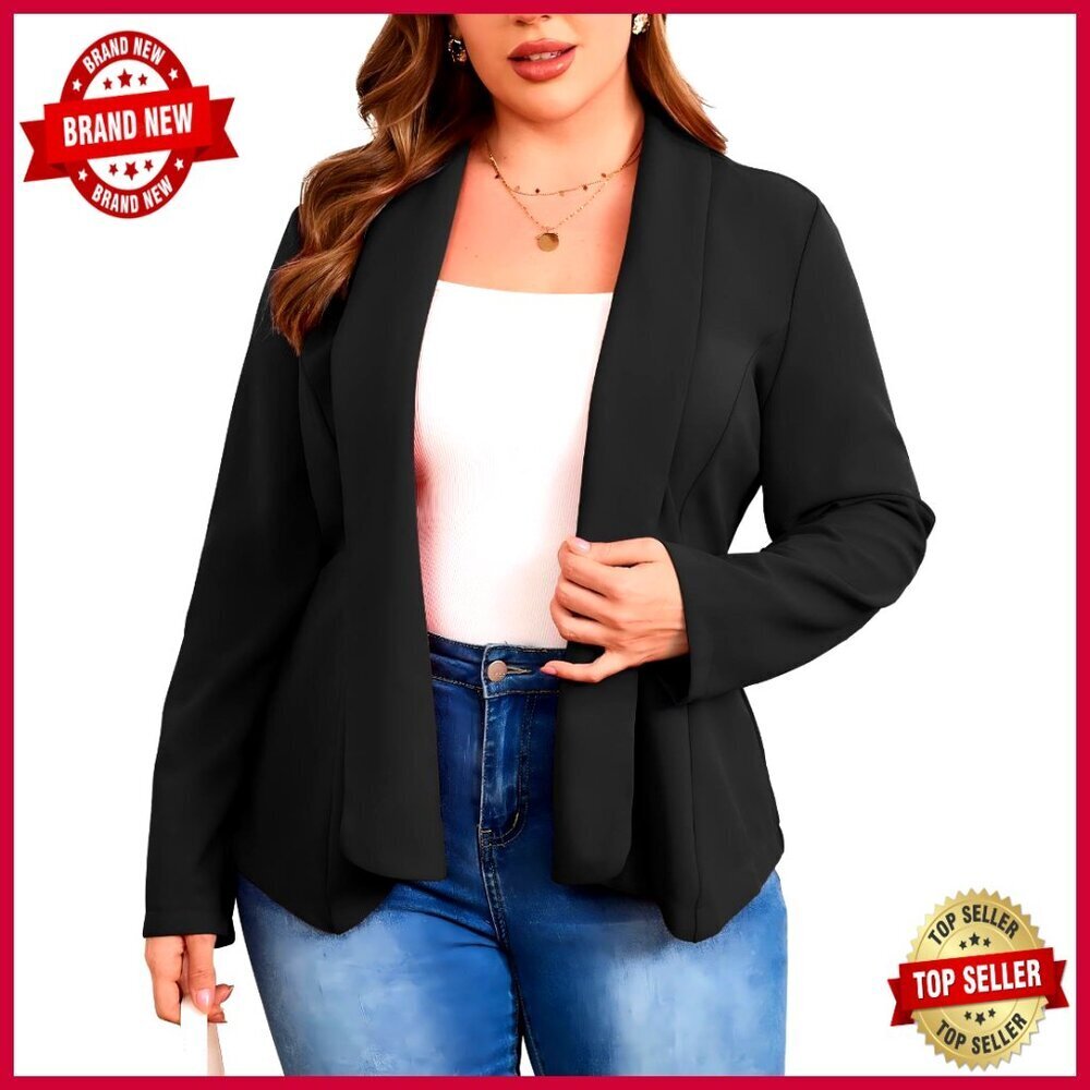 Plus Size Oversized Vest Blazer for Business Casual Work Outfits